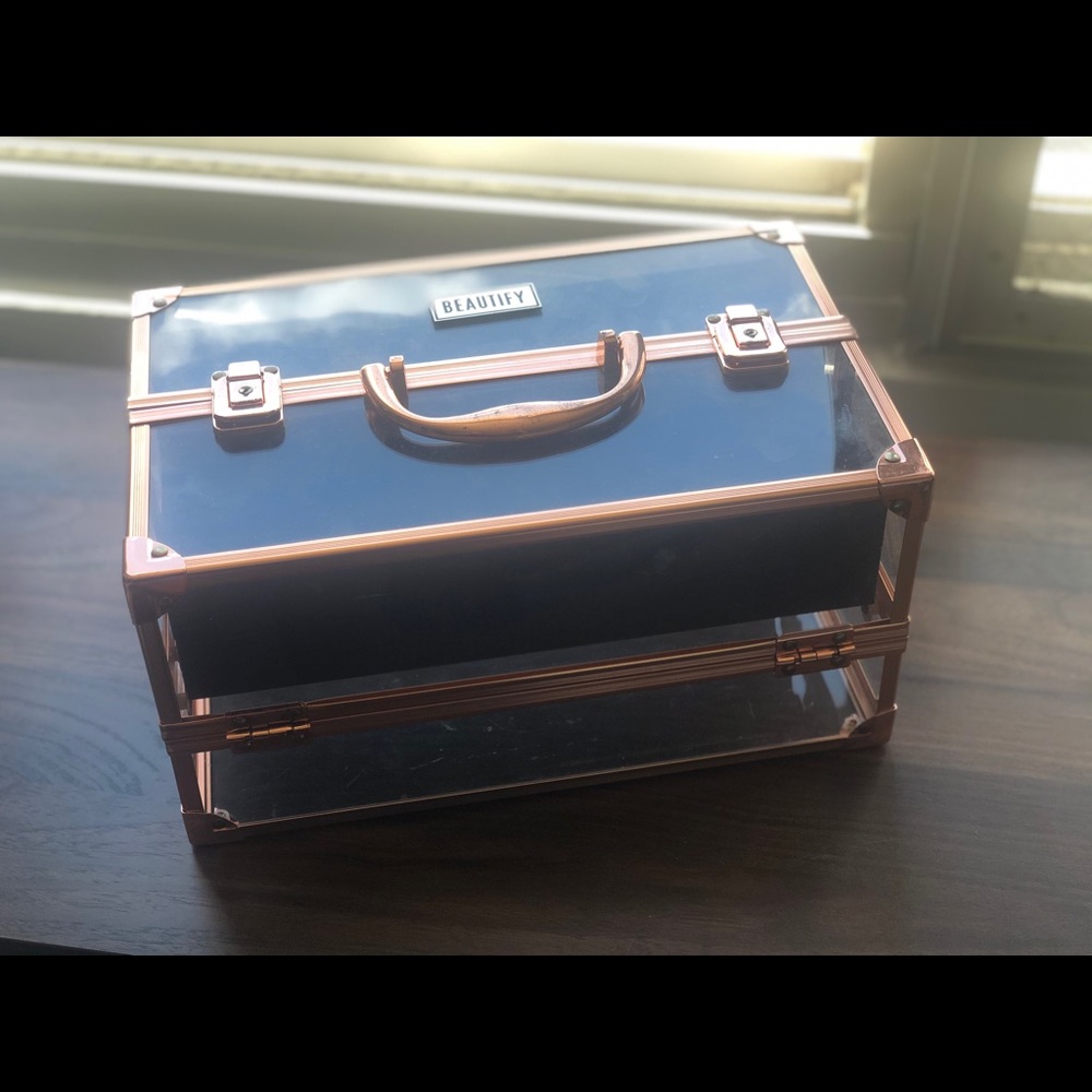 Rose Gold makeup case